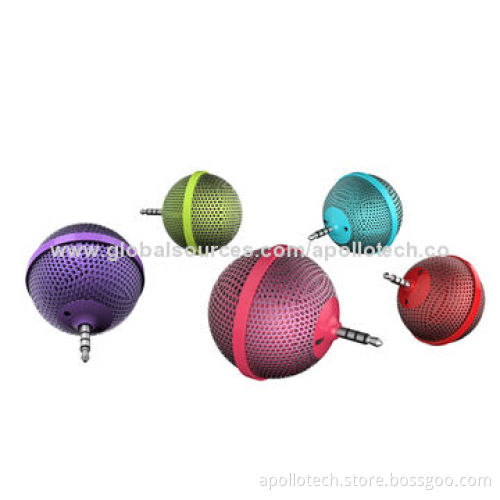 Mini Portable Speakers, Made of Plastic Material, 500mAh Capacity, Balloon-shaped, Mobile Phone Use